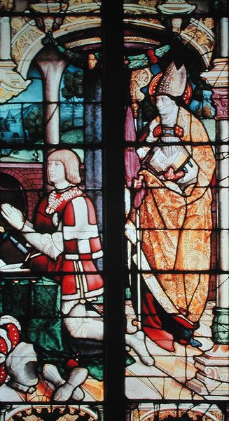 Window depicting Philibert II (1480-1504) Duc de Savoie and St. Philibert, c.1525-30 by French School